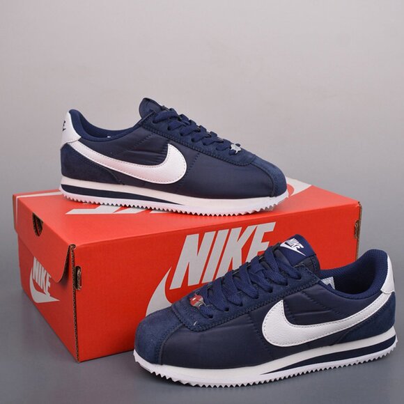 Nike Cortez Textile Shoes Navy - Picture 1 of 9